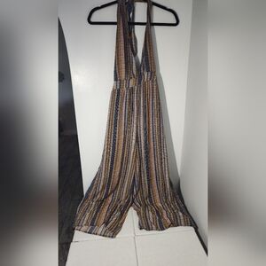 Striped Halter Jumpsuit Size S #635